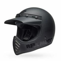 Coupon 🤩 Fiber Bell Moto 3 Classic Blackout Helmet Matt Black 🔥