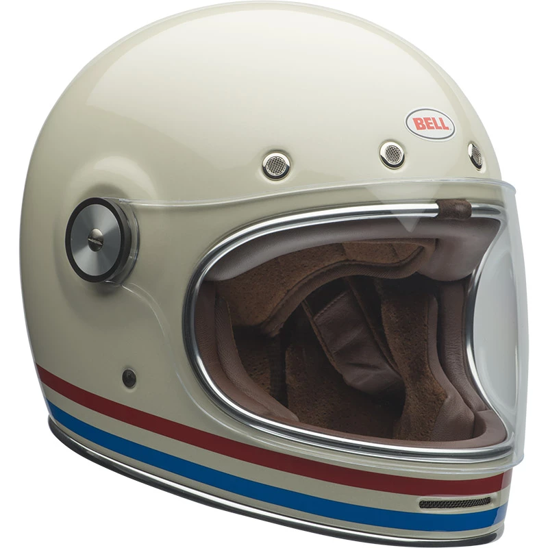 Outlet ๐งจ Fiber Bell Bullitt Stripes Helmet White Oxblood Blue โญ - Image 2