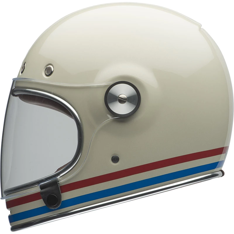 Outlet ๐งจ Fiber Bell Bullitt Stripes Helmet White Oxblood Blue โญ - Image 3