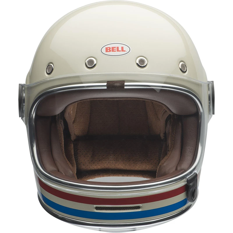 Outlet ๐งจ Fiber Bell Bullitt Stripes Helmet White Oxblood Blue โญ - Image 5