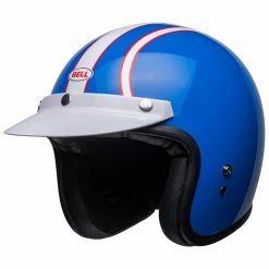 Promo 😀 Bell Custom 500 Six Day Steve Mcqueen Helmet Blue 🛒