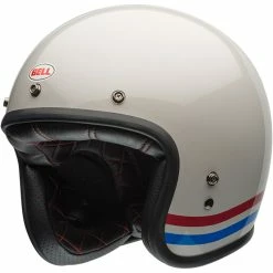 Discount 🤩 Bell Custom 500 Stripes Helmet White 😉