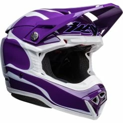 Promo โ Fiber Bell Moto-10 Spherical Slayco Ltd Helmet Purple White ๐