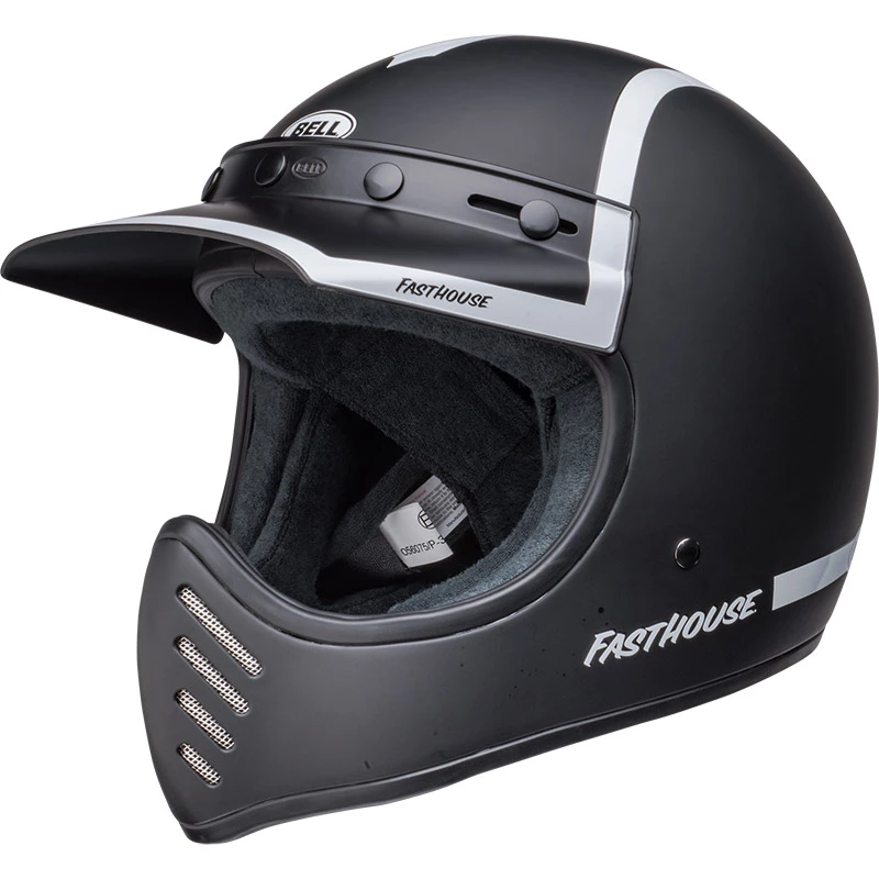 Best Sale ๐ Fiber Bell Moto-3 Fasthouse Old Road Helmet Black White ๐