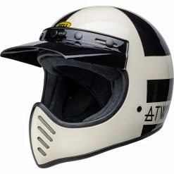 Best deal 💯 Fiber Bell Moto-3 Atwyld Orbit Helmet White Black 🌟