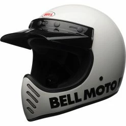 Best Sale 🌟 Fiber Bell Moto-3 Classic Ece6 Helmet White 😍