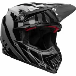 Flash Sale ⌛ Fiber Bell Moto-9s Flex Claw Helmet Black White 🥰