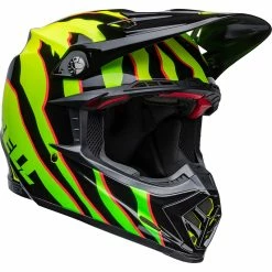 Cheapest 😀 Fiber Bell Moto-9s Flex Claw Helmet Black Green 🎁