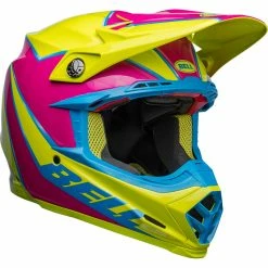 Best Pirce ✨ Fiber Bell Moto-9s Flex Sprite Helmet Yellow Magenta ❤️