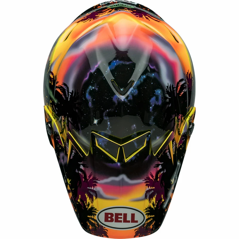 Outlet 🧨 Fiber Bell Moto-9s Flex Tagger Tropical Fever Helmet Yellow 🔥 - Image 4