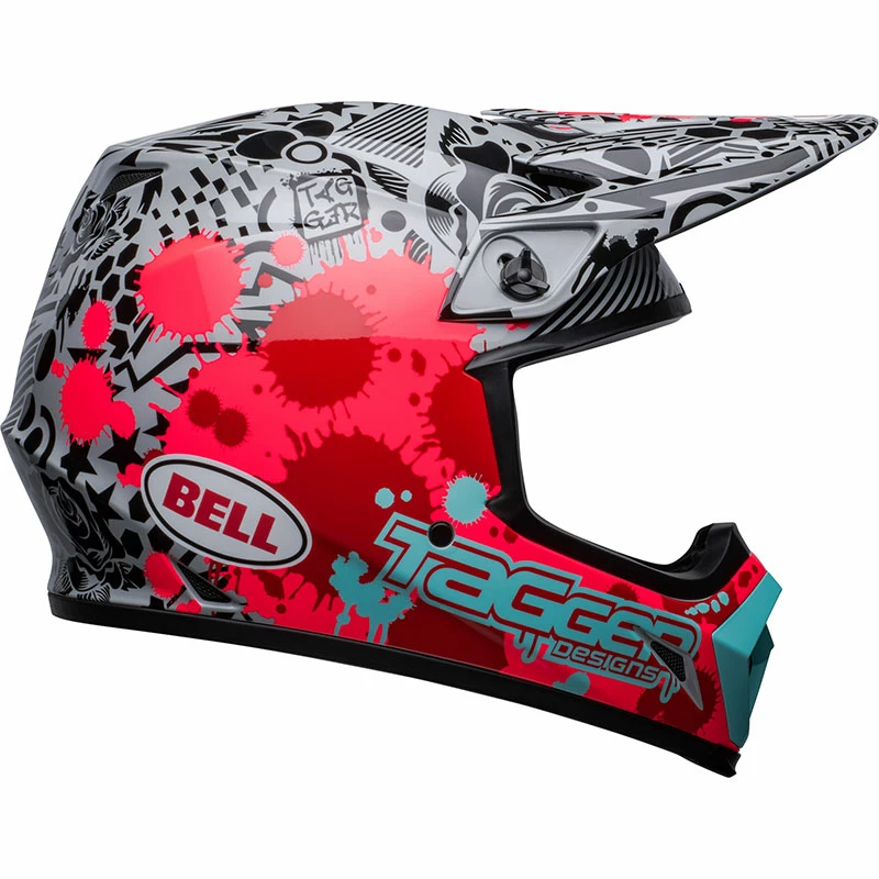 Coupon 🥰 Plastic Bell Mx 9 Mips Tagger Splatter Helmet Bright Red ✨ - Image 2