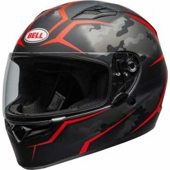 Best Pirce ✔️ Plastic Bell Qualifier Stealth Helmet Black Matt Red 🛒