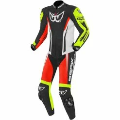 Top 10 ⌛ Leather One Piece Berik Monza 2.0 Suit Black Yellow Fluo Red White 🎁
