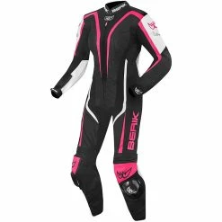Coupon 😉 Leather One Piece Berik Professional 2.0 Lady Suit Black Fuxia White 🎁