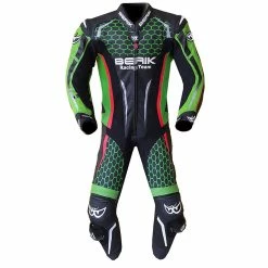 Brand new 😍 Leather One Piece Berik Racing T Suit Green ✔️