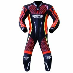Flash Sale 🎉 Leather One Piece Berik Racing T Suit Red Yellow Fluo 🔥