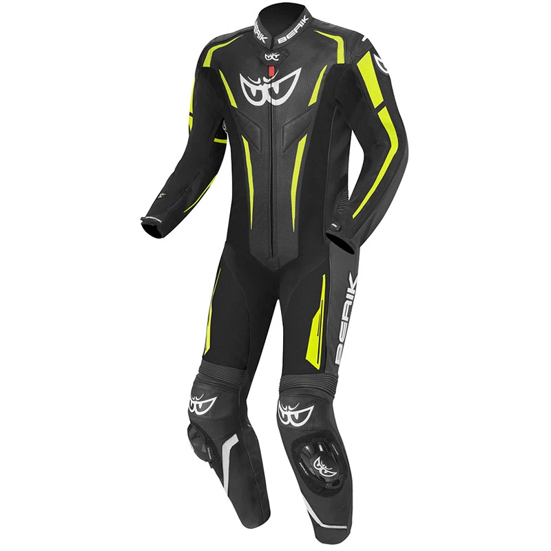 Wholesale 👍 Leather One Piece Berik Rsf Tech Suit Black Yellow Fluo 👍