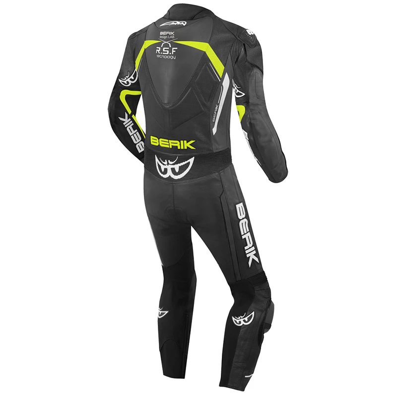 Wholesale 👍 Leather One Piece Berik Rsf Tech Suit Black Yellow Fluo 👍 - Image 2