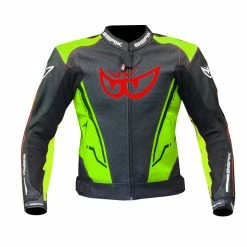 Cheapest ๐ Perforated Leather Berik Sport Air Leather Jacket Black Yellow Fluo ๐
