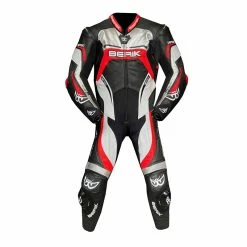 Promo 💯 Leather One Piece Berik Super Tense 2.0 Suit Black White Fluo Red Silver 🔥