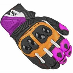 Budget 🥰 Racing Berik Sprint 2.0 Leather Gloves Black Orange Fuchsia 🛒