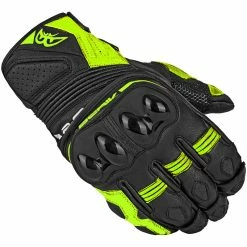 Best deal ⭐ Racing Berik Sprint 2.0 Leather Gloves Black White Fluo Yellow 👏