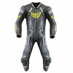 Outlet ⭐ Leather One Piece Berik Kangaroo Suit Black Fluo Yellow ⭐